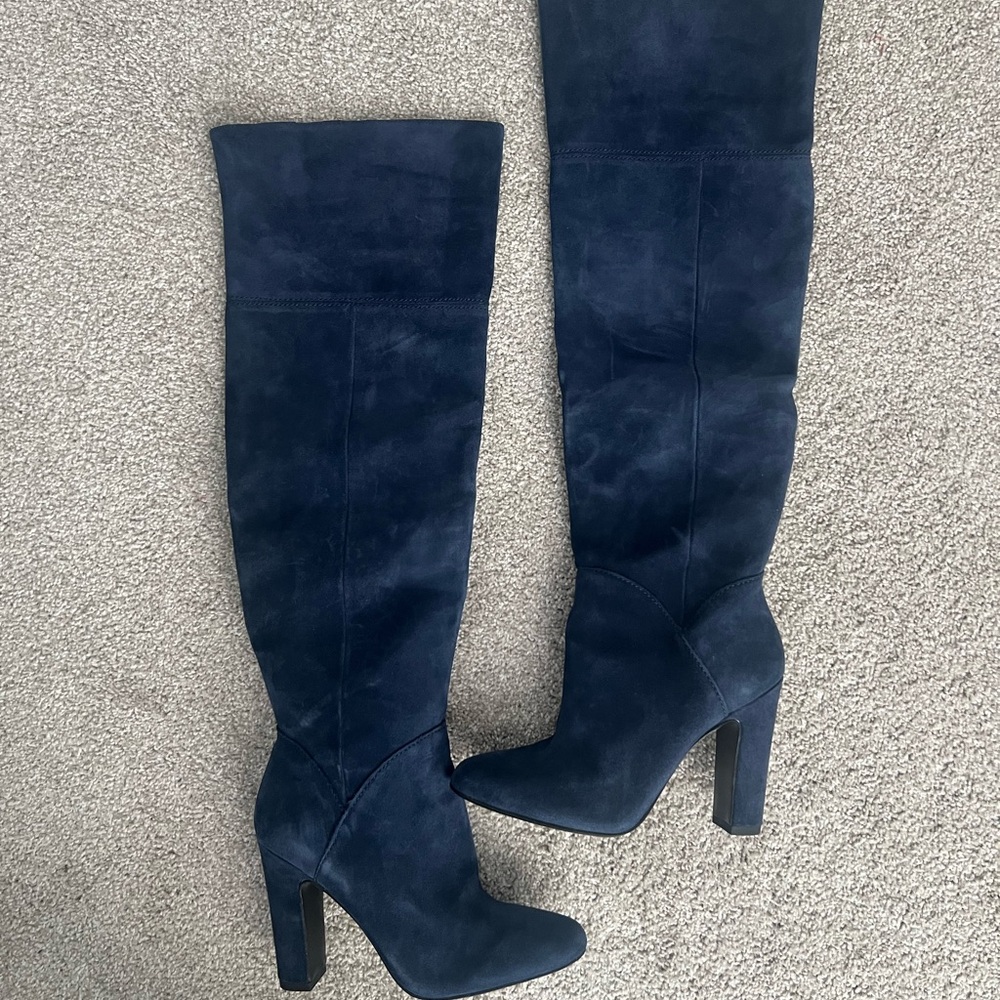 Aldo Dark Blue Over the Knee Boots